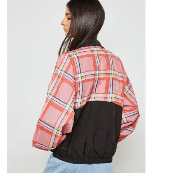 Topshop Checked Windbreaker Jacket - Picture 4 of 7